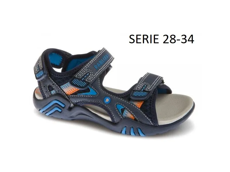 SANDALIA CON AJUSTE DE VELCRO 963730 PABLOSKY EN COLOR MARINO