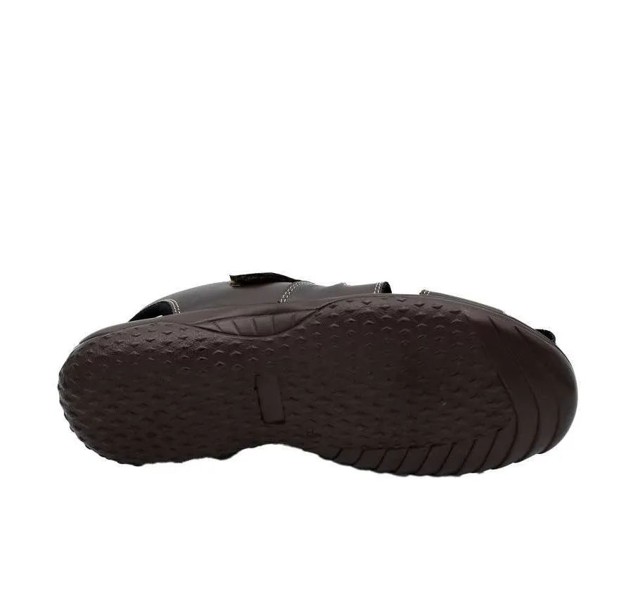 SANDALIA DOCTOR CUTILLAS TIRAS VELCRO MUY CÓMODA ZAPATO PIEL MARRÓN