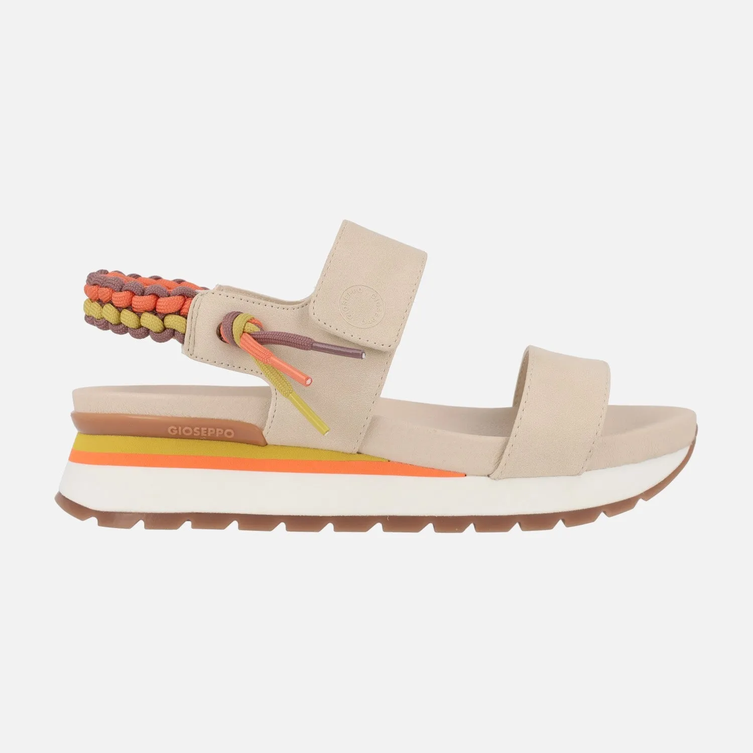Sandalias Austell con cierre de velcro y detalle de trenzado multicolor