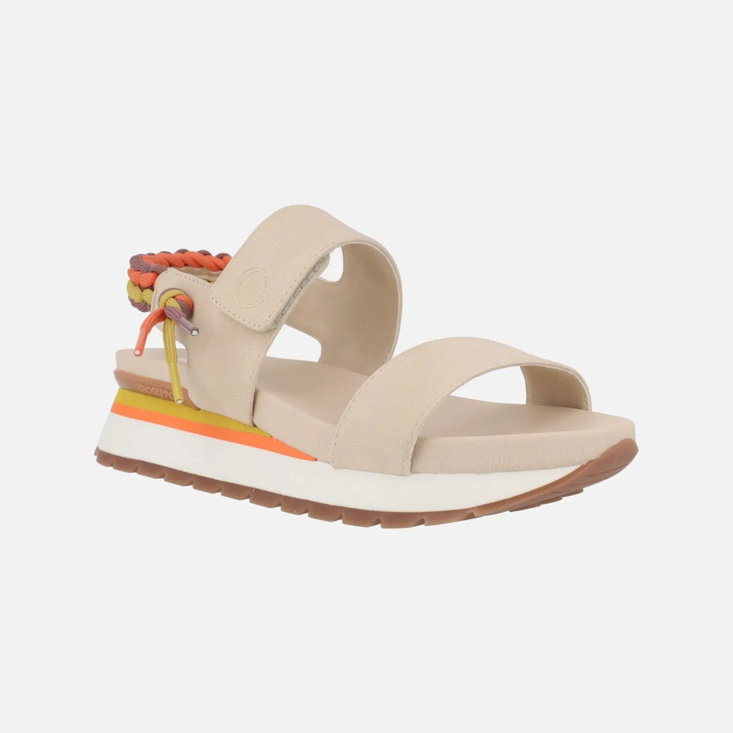 Sandalias Austell con cierre de velcro y detalle de trenzado multicolor