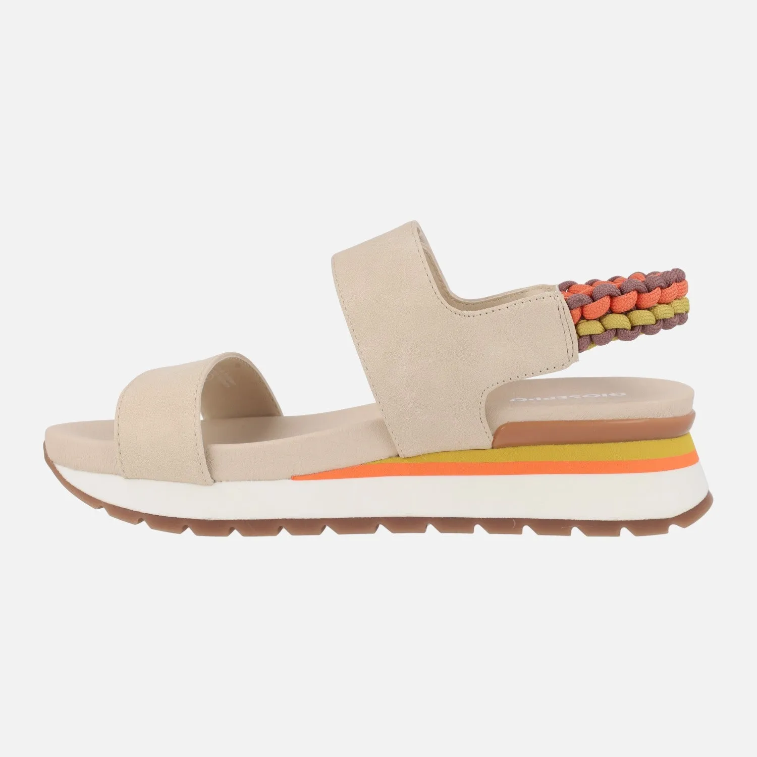 Sandalias Austell con cierre de velcro y detalle de trenzado multicolor