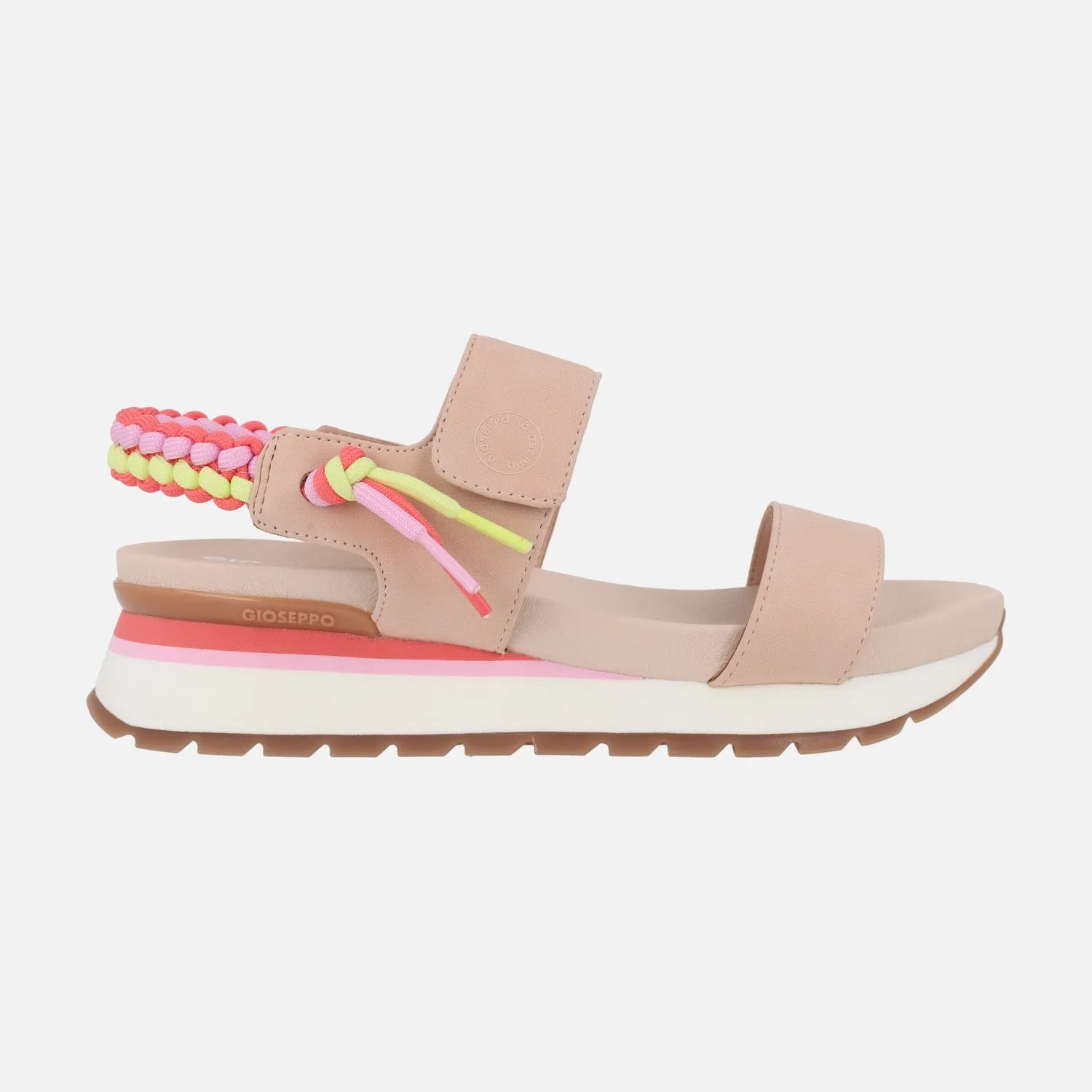 Sandalias Austell con cierre de velcro y detalle de trenzado multicolor