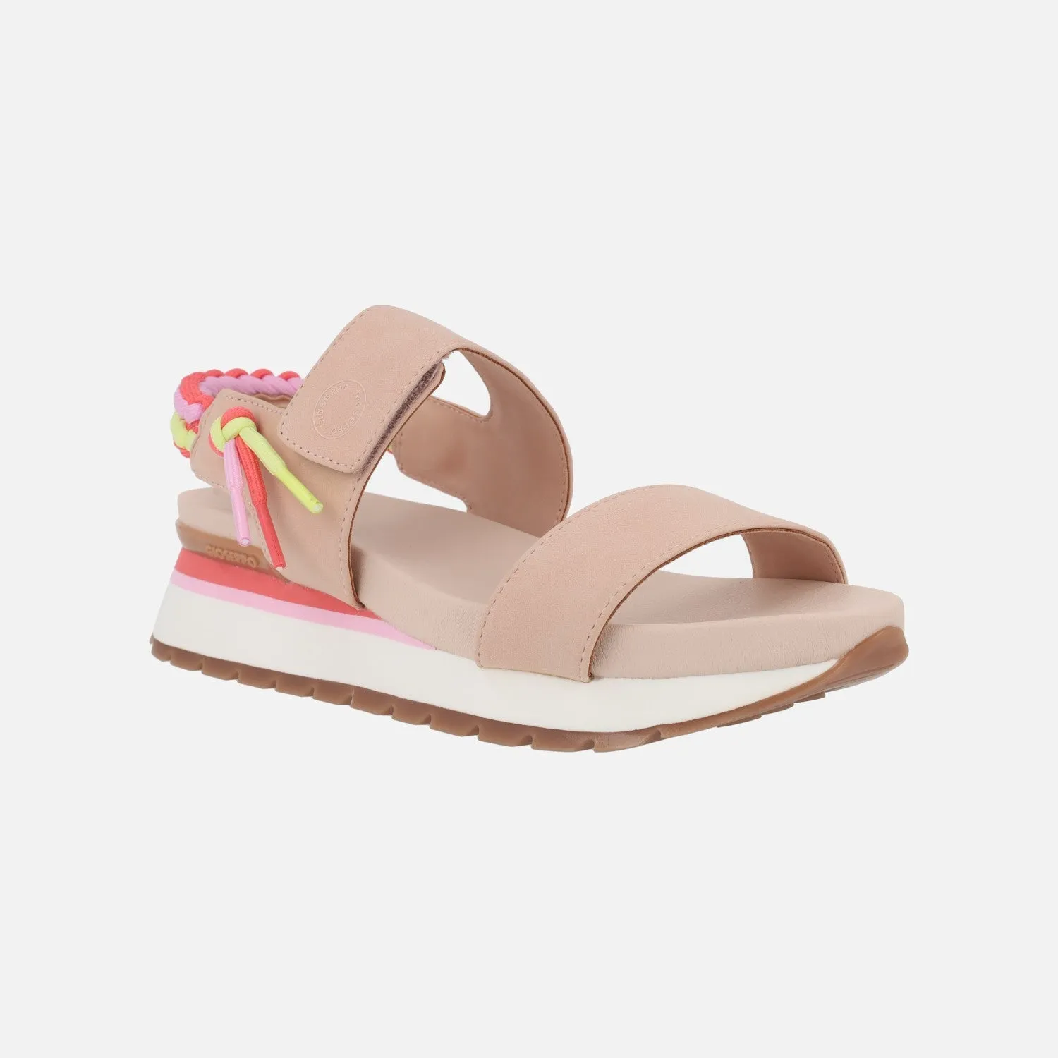 Sandalias Austell con cierre de velcro y detalle de trenzado multicolor