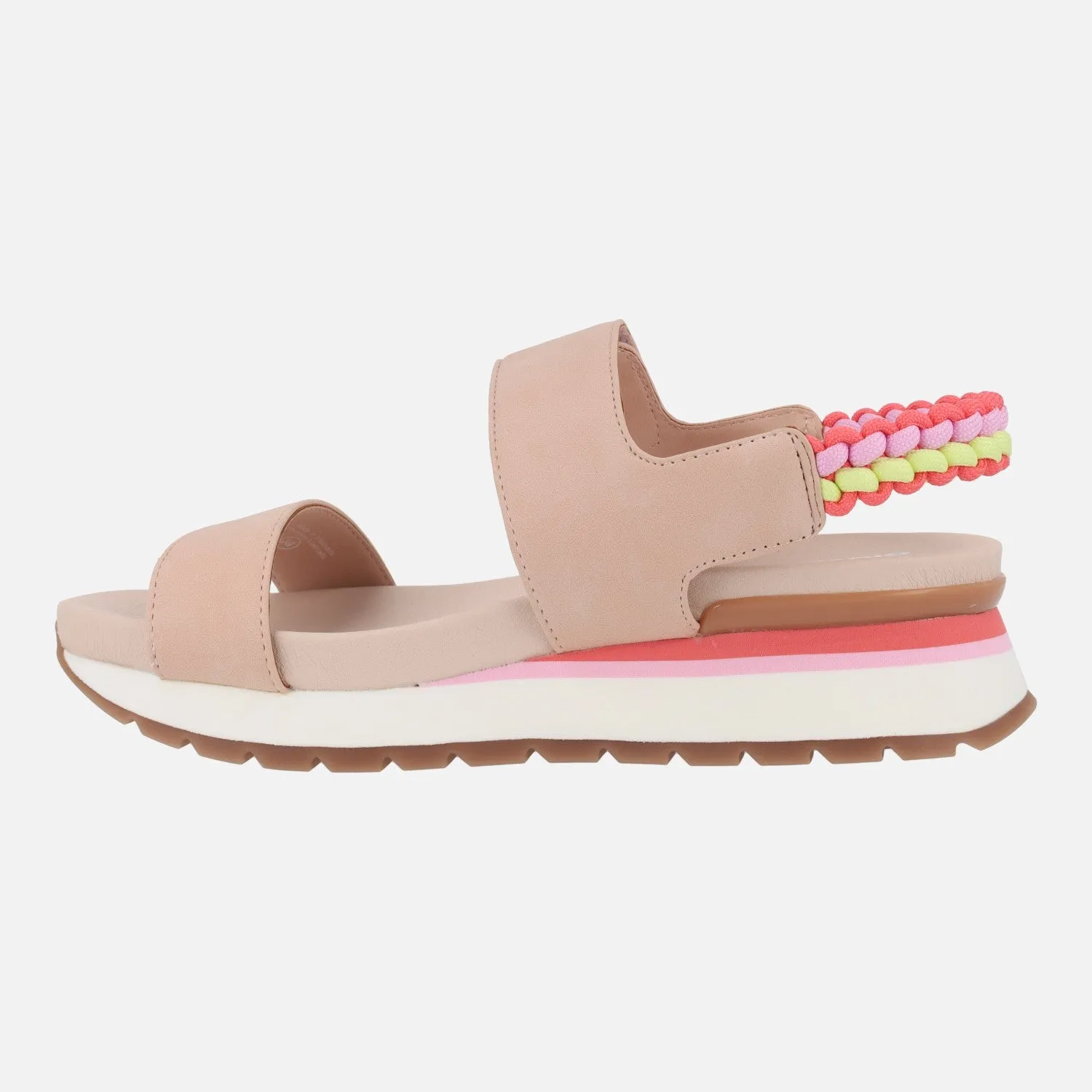Sandalias Austell con cierre de velcro y detalle de trenzado multicolor