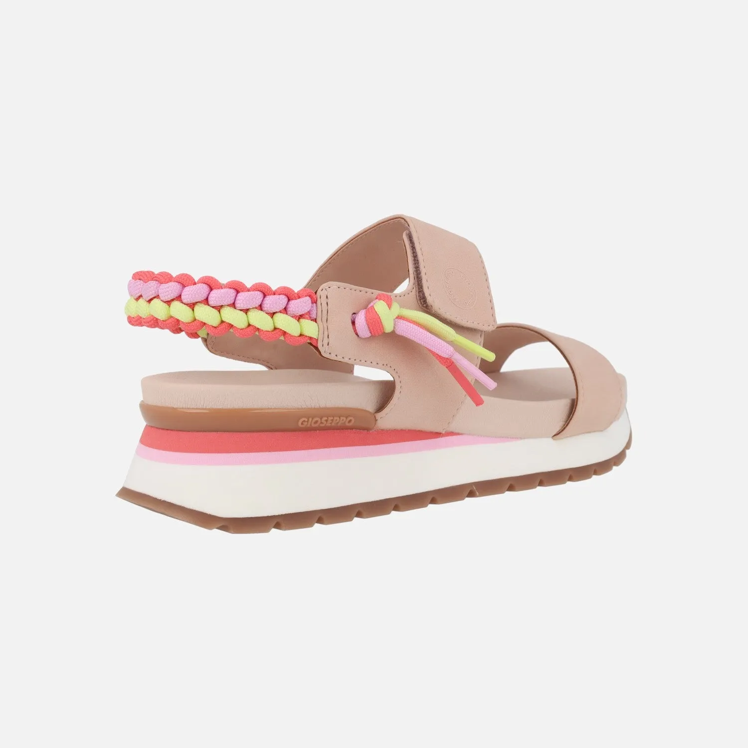 Sandalias Austell con cierre de velcro y detalle de trenzado multicolor