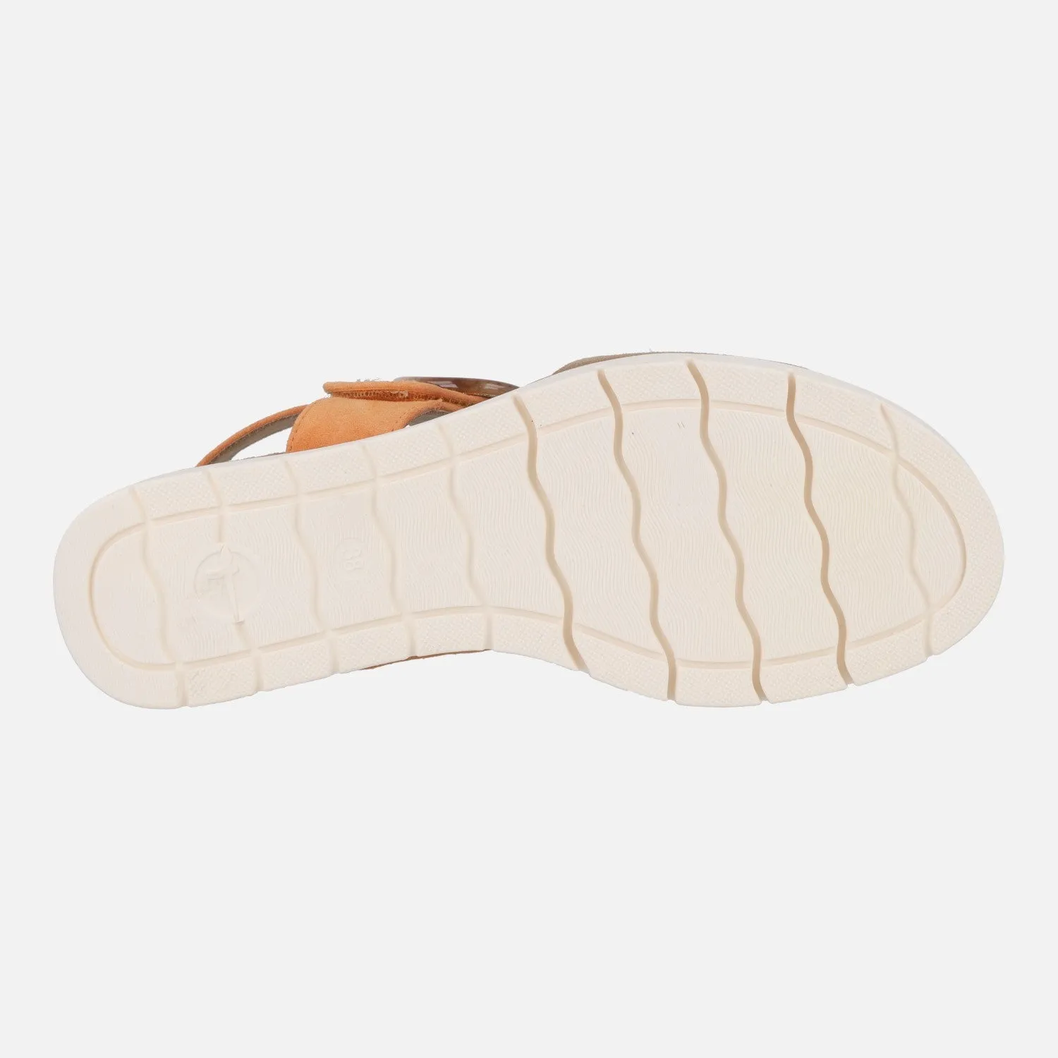 Sandalias de ante con hebilla de carey y cierre de velcro