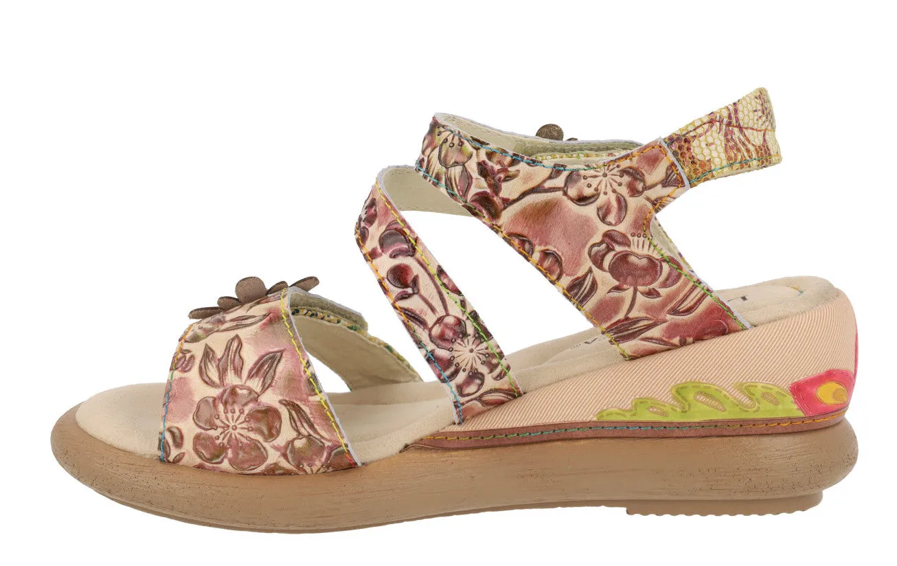 Sandalias de flores con cierre de velcro Jacsono 29 Beige