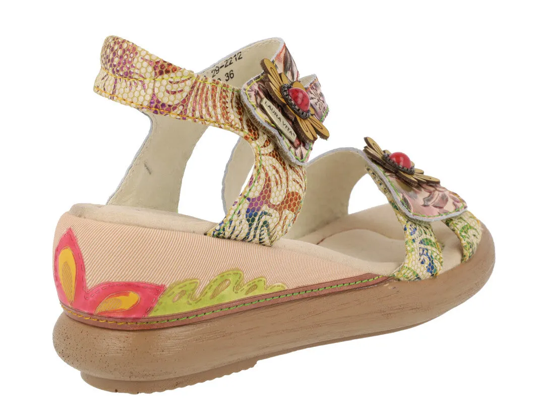 Sandalias de flores con cierre de velcro Jacsono 29 Beige