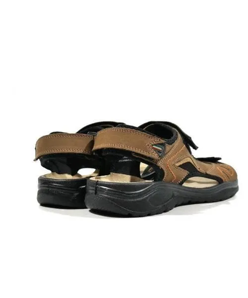 Sandalias de nobuck con cierre de velcro