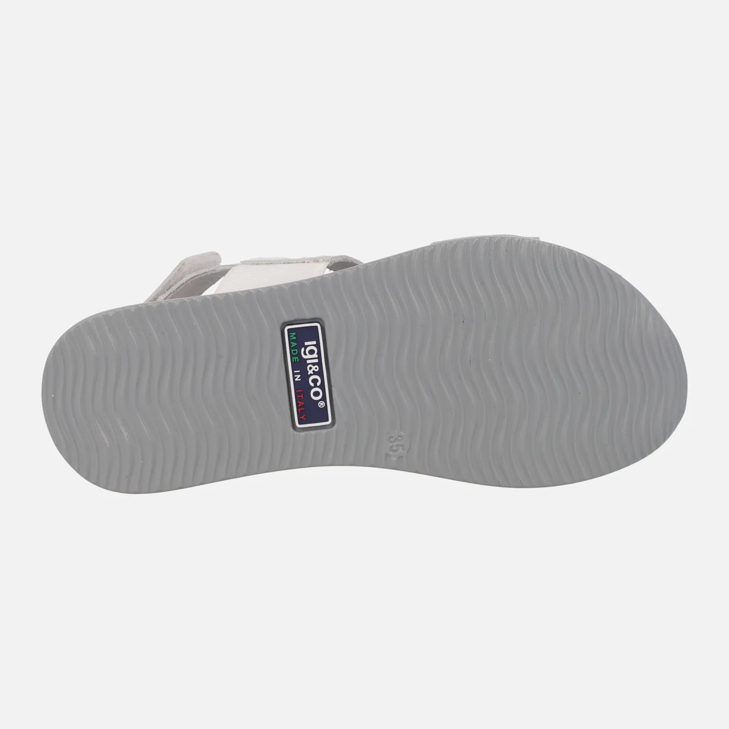 Sandalias de piel combinadas con cierre de velcro