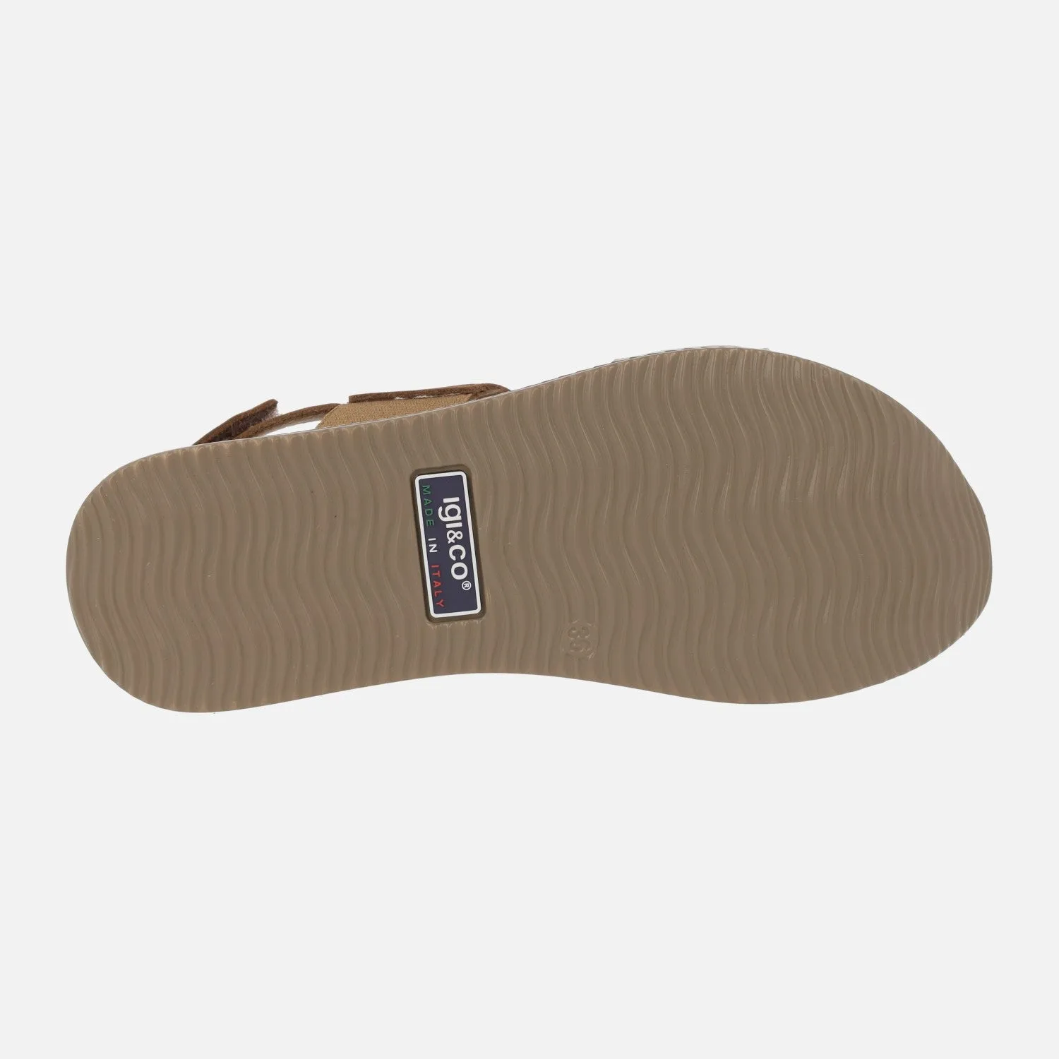 Sandalias de piel combinadas con cierre de velcro