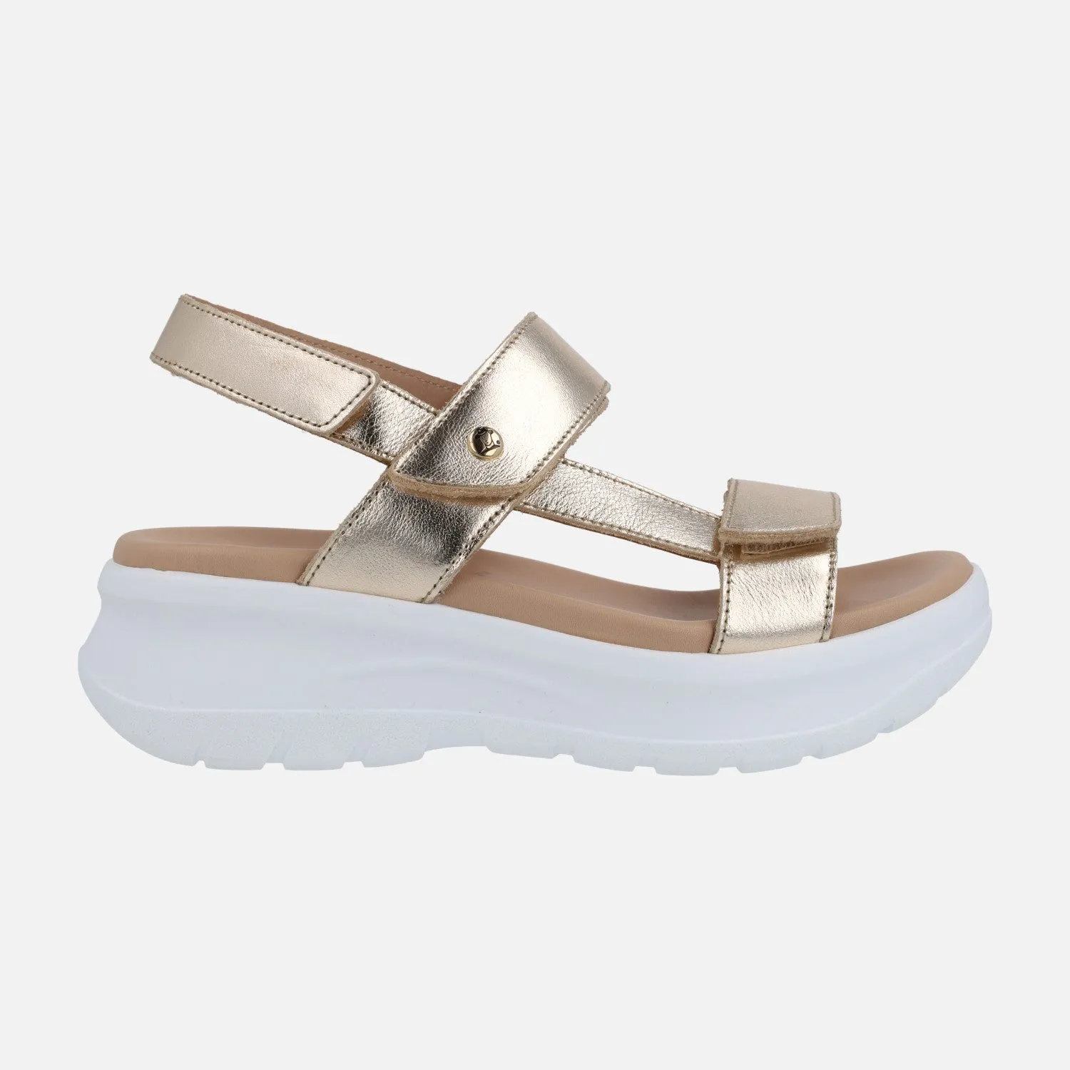 SANDALIAS DE PIEL CON CIERRE DE VELCRO PANAMA JACK NOOR SHINE