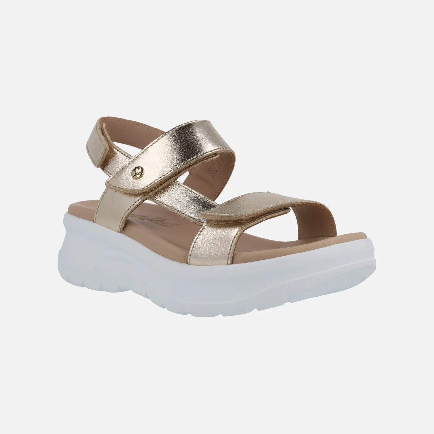 SANDALIAS DE PIEL CON CIERRE DE VELCRO PANAMA JACK NOOR SHINE