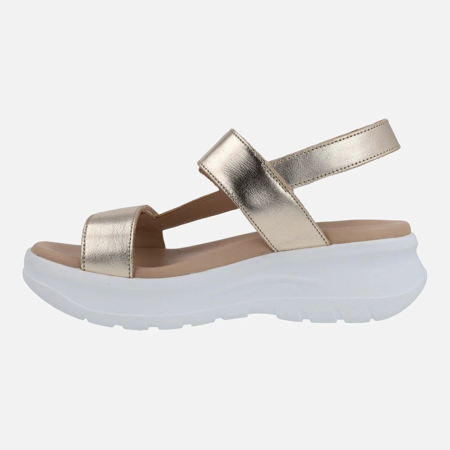 SANDALIAS DE PIEL CON CIERRE DE VELCRO PANAMA JACK NOOR SHINE
