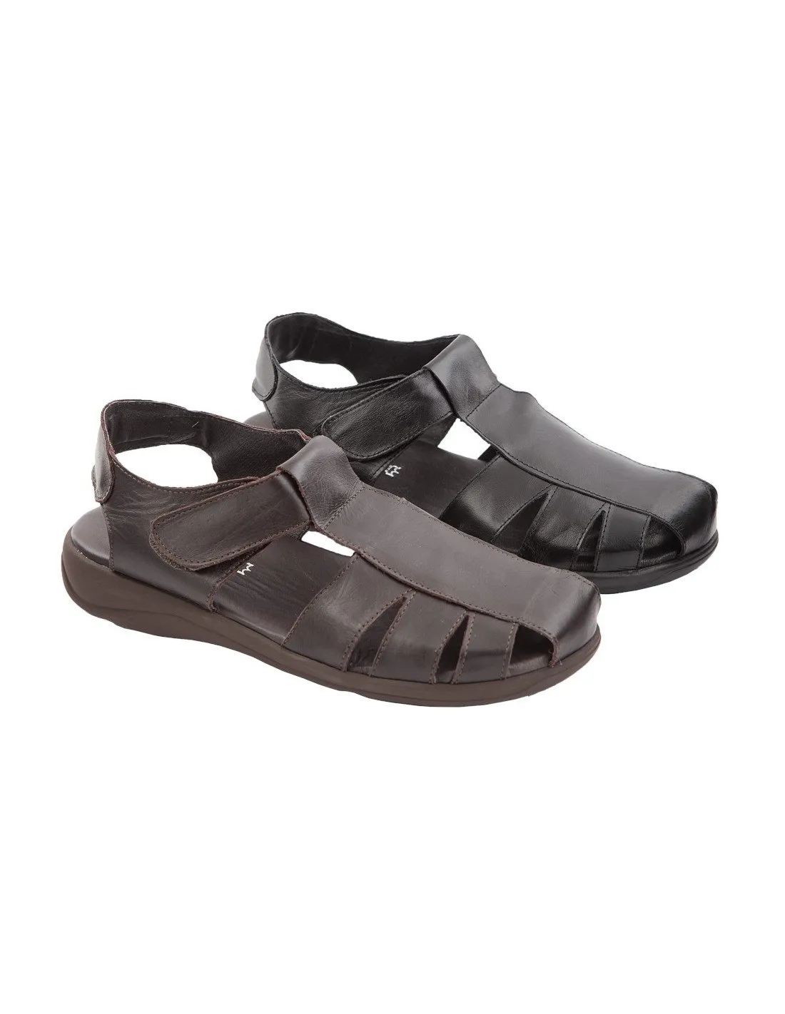 Sandalias Piel con Velcro