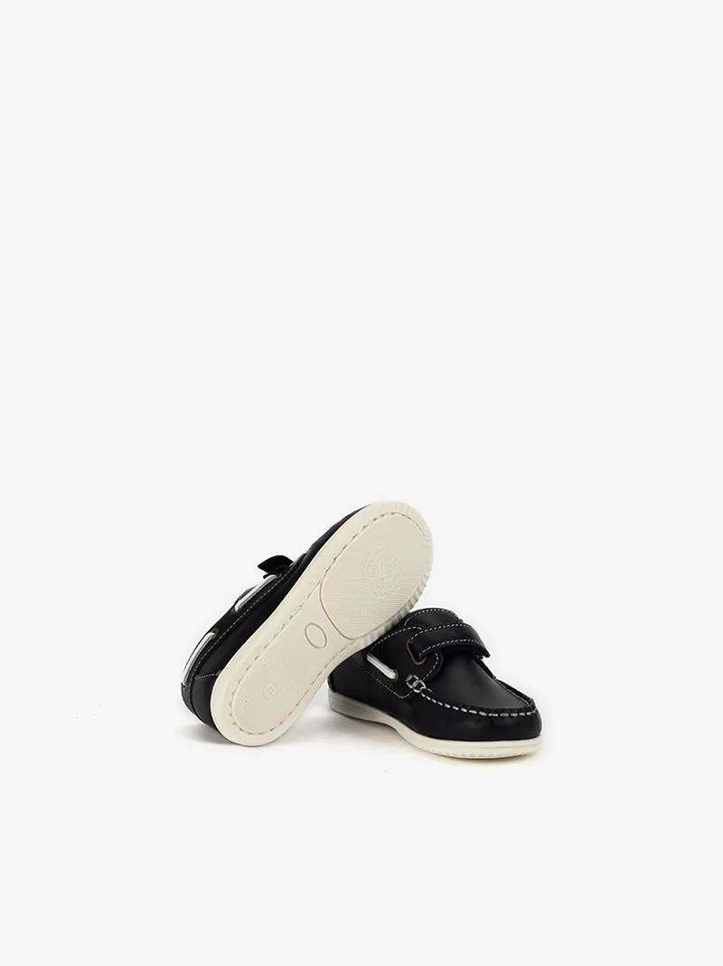 SAPATO VELA EM PELE DE VELCRO
