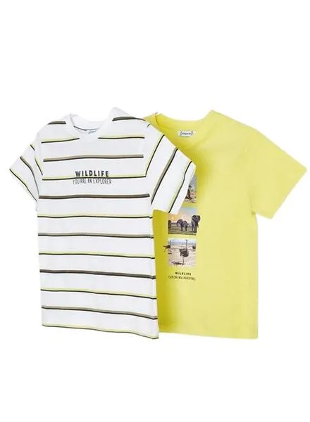 Set 2 Camisetas Mayoral Amarillo y Blanco Niño