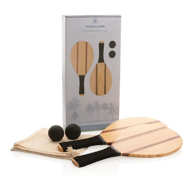 Set tenis personalizado de madera Funn