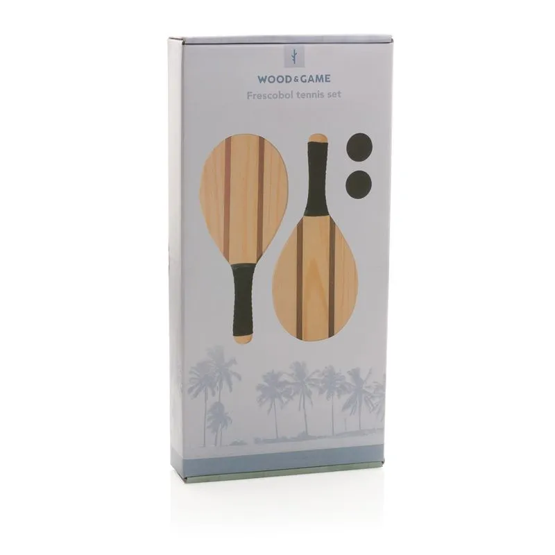 Set tenis personalizado de madera Funn