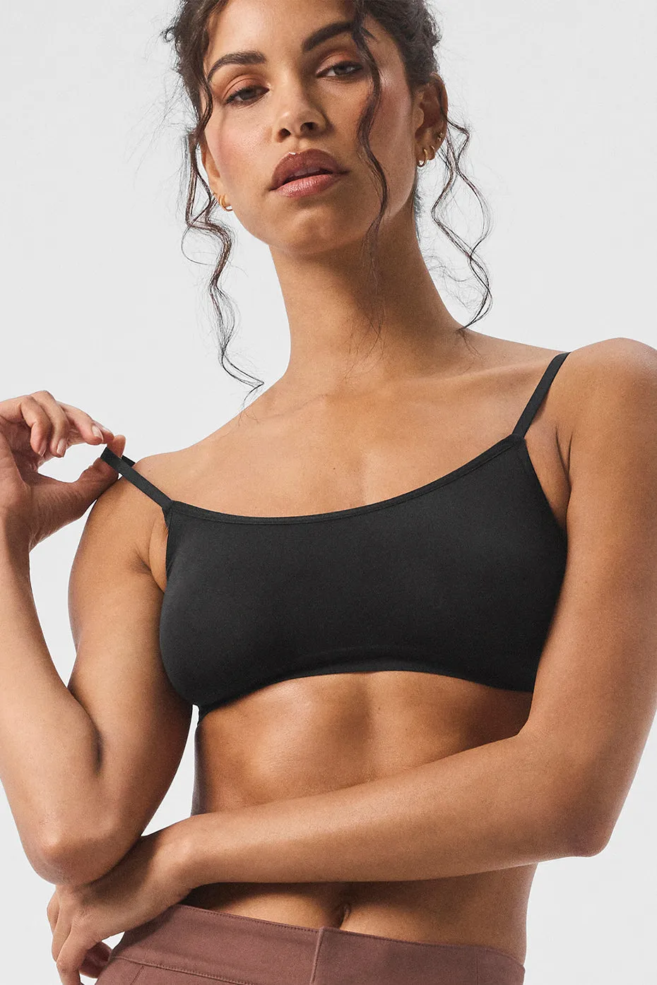 SHEER GLOW BRA  BLACK