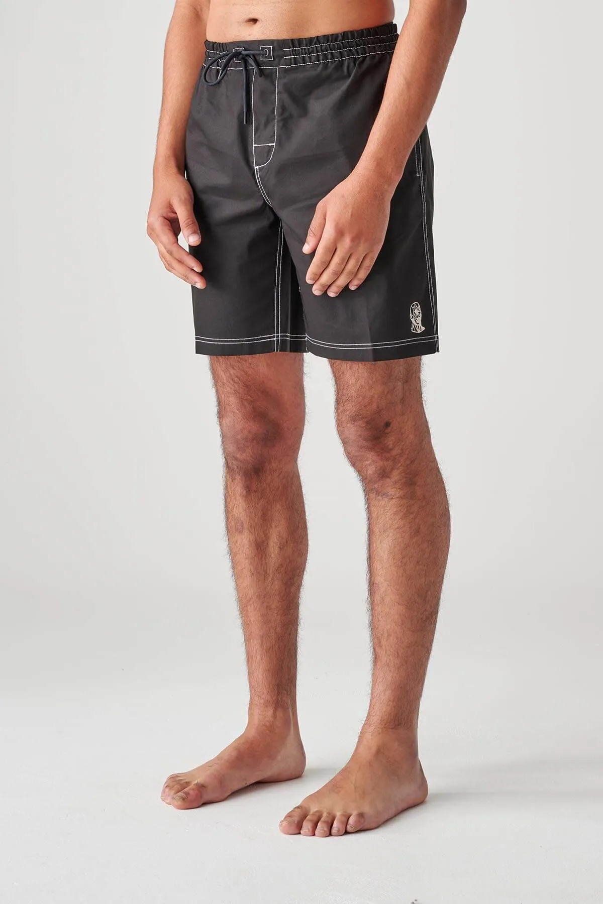 SMASHED POOLSHORT  BLACK