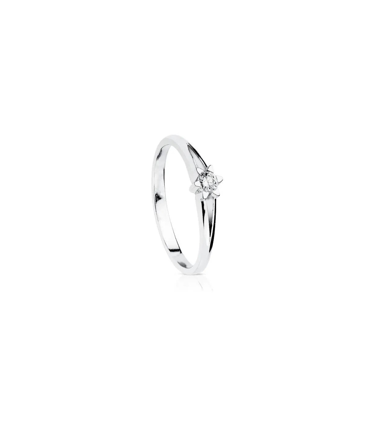 Solitaire Amalfi 0.15 Ct. 18 K