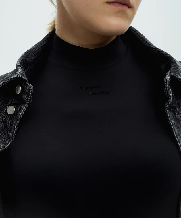 SSHEENA Black longsleeve with crystals