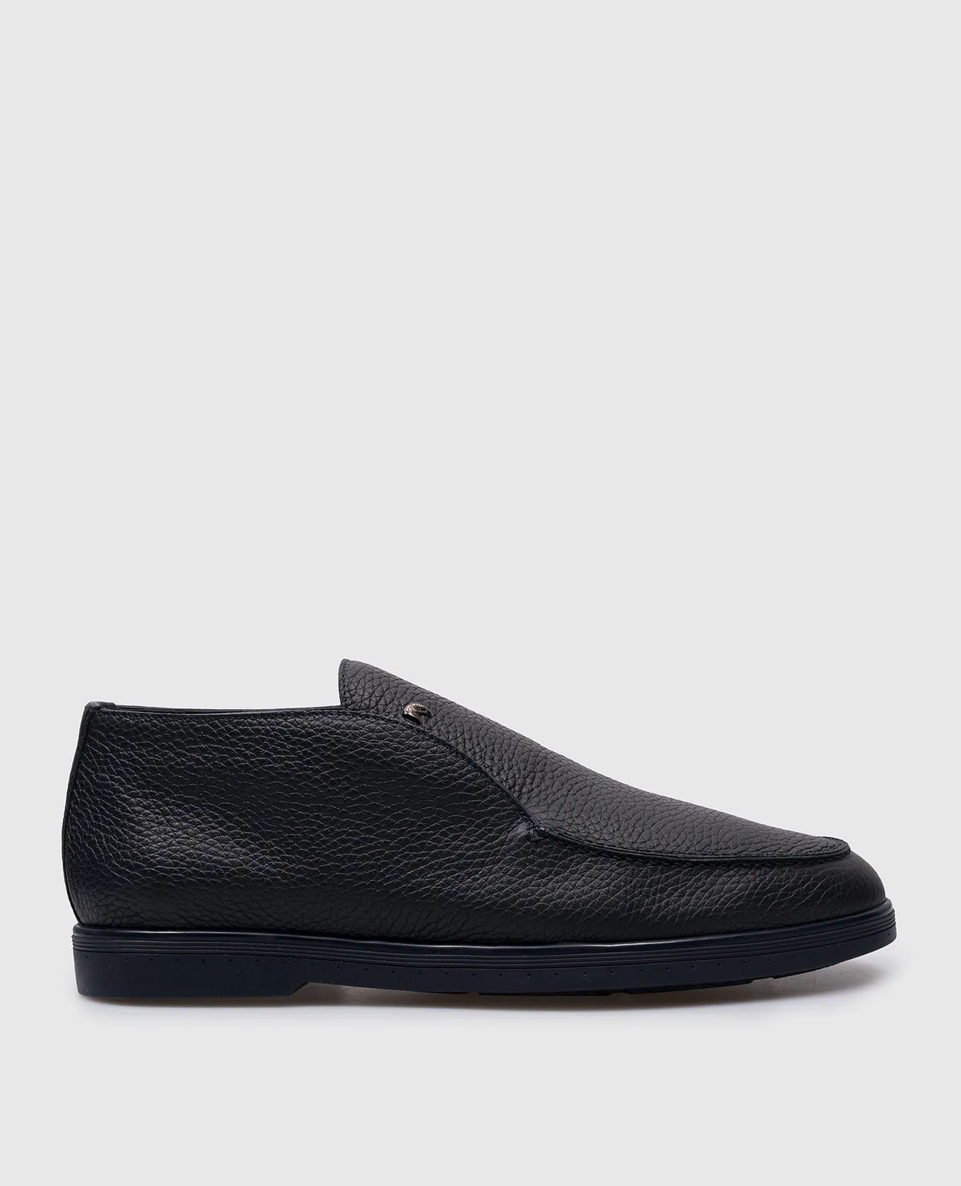 Stefano Ricci Blue leather deserts with metallic logo