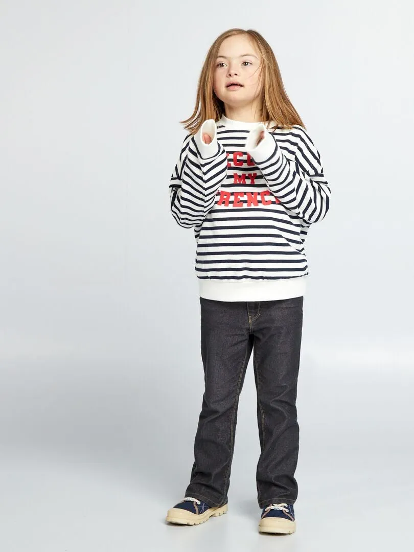 SUDADERA DE CUELLO REDONDO  SO EASY  BLANCO