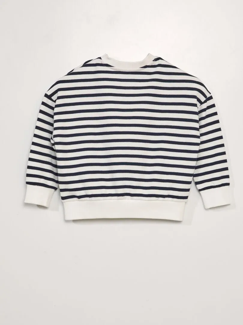 SUDADERA DE CUELLO REDONDO  SO EASY  BLANCO