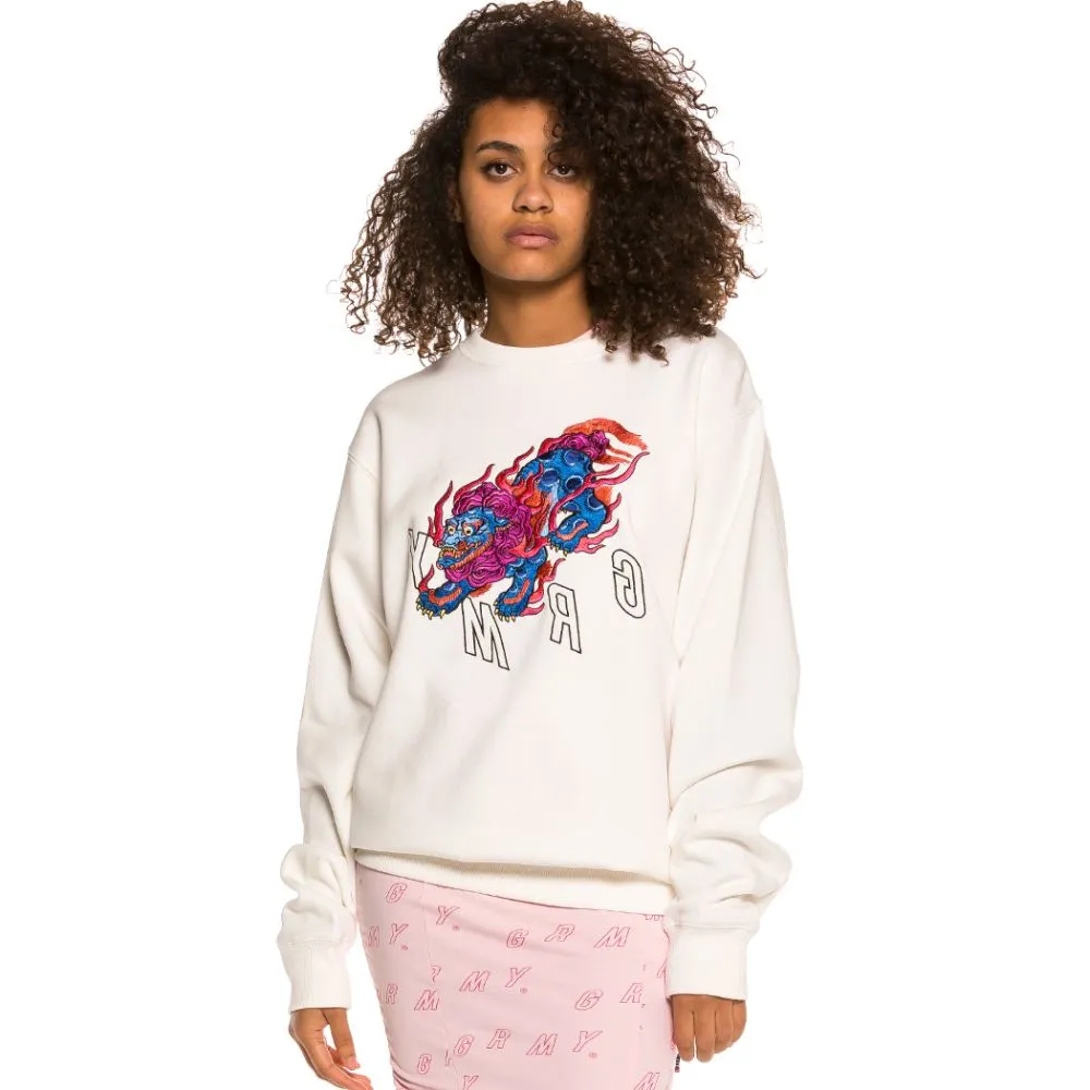 Sudadera Unisex Grimey Urmah Dojo Crewneck SS20 White