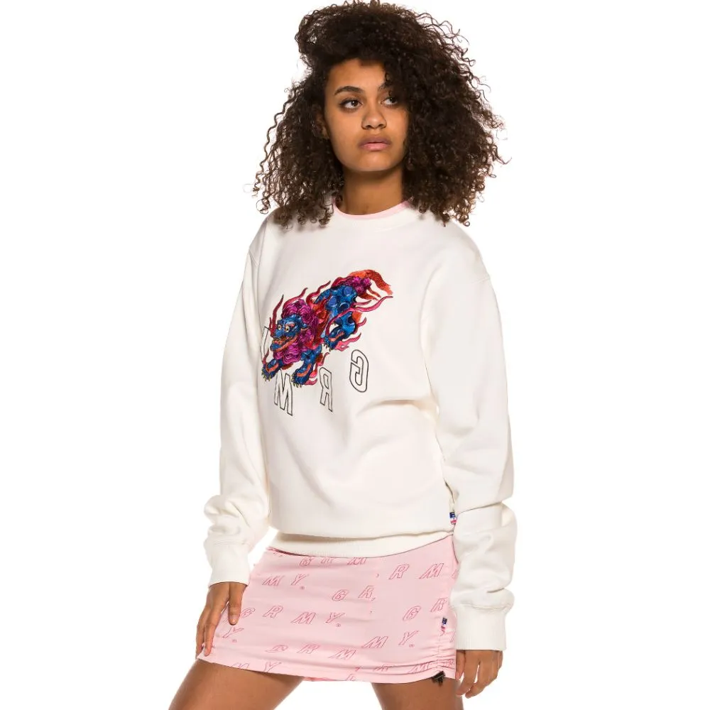 Sudadera Unisex Grimey Urmah Dojo Crewneck SS20 White
