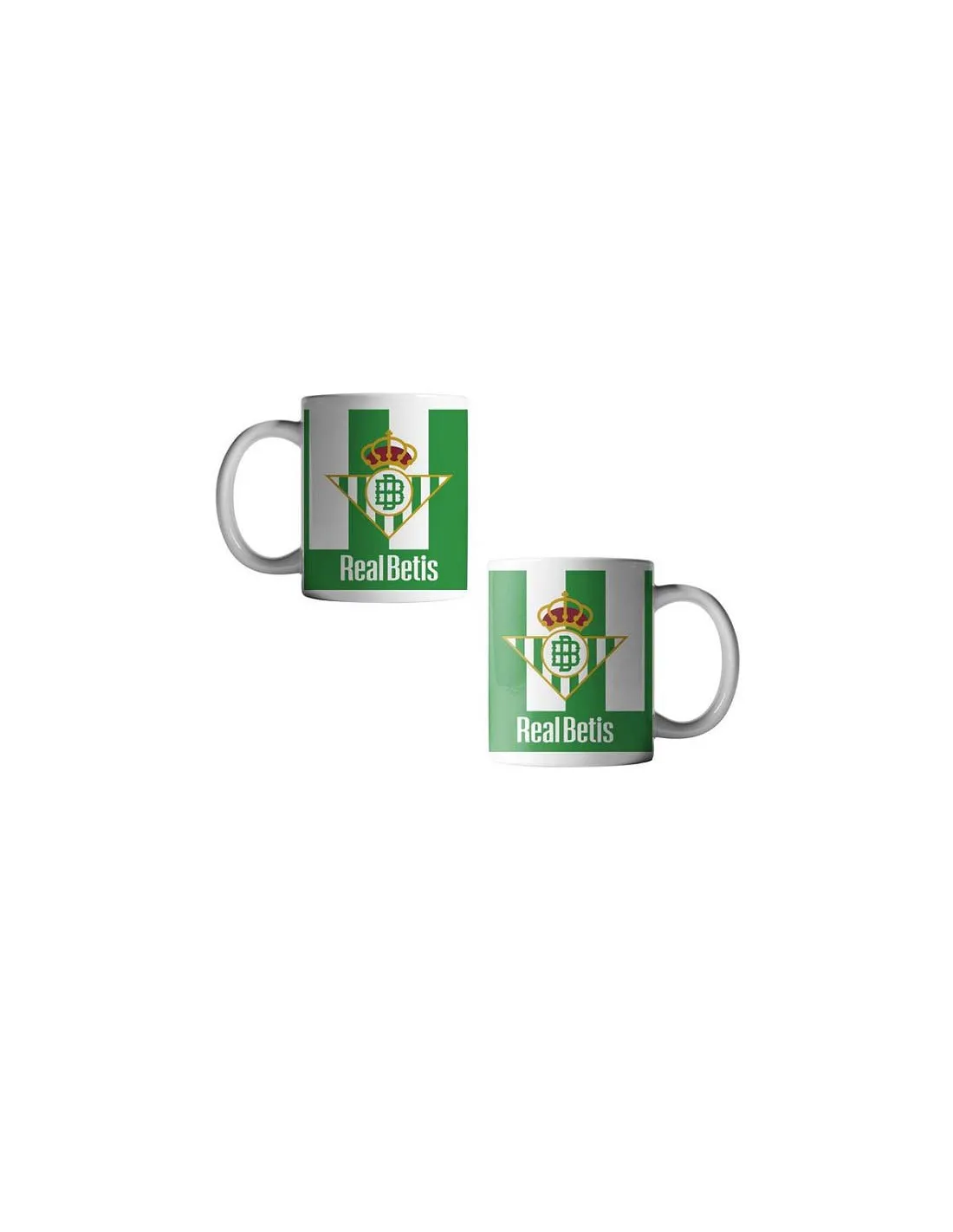 Taza cerámica Real Betis Balompié blanca y verde