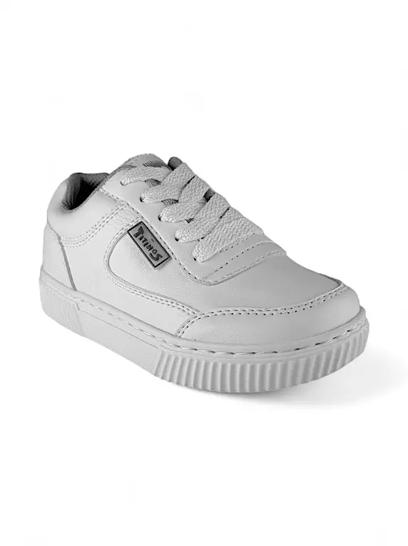 Tenis Colegiales Blancos Cordon Titinos