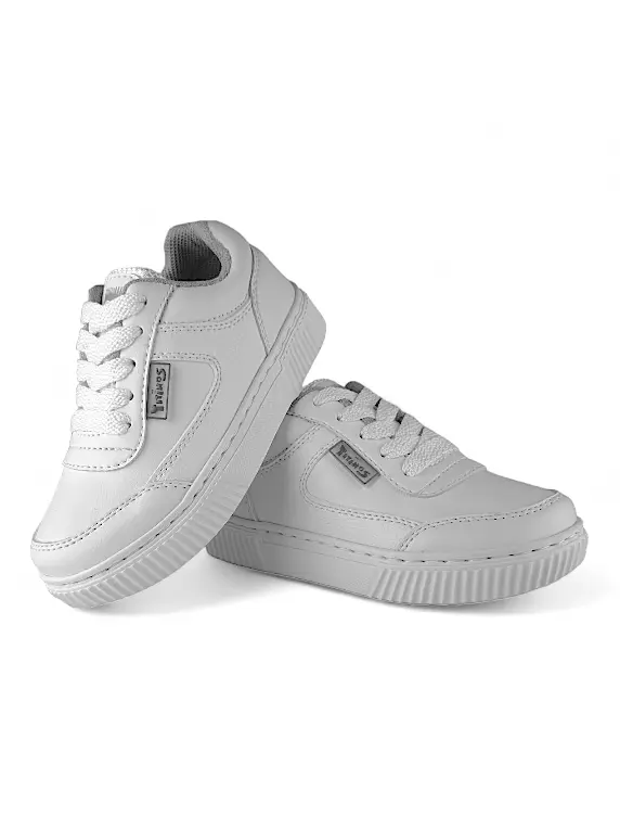 Tenis Colegiales Blancos Cordon Titinos