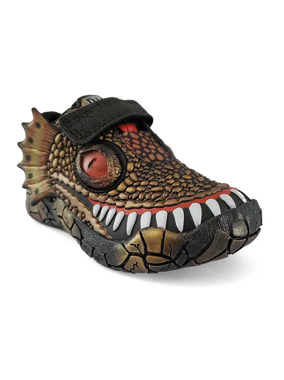 Tenis Dinosaurio Luces L130 Dorado