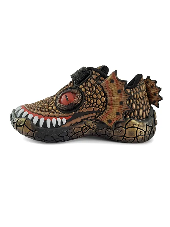 Tenis Dinosaurio Luces L130 Dorado