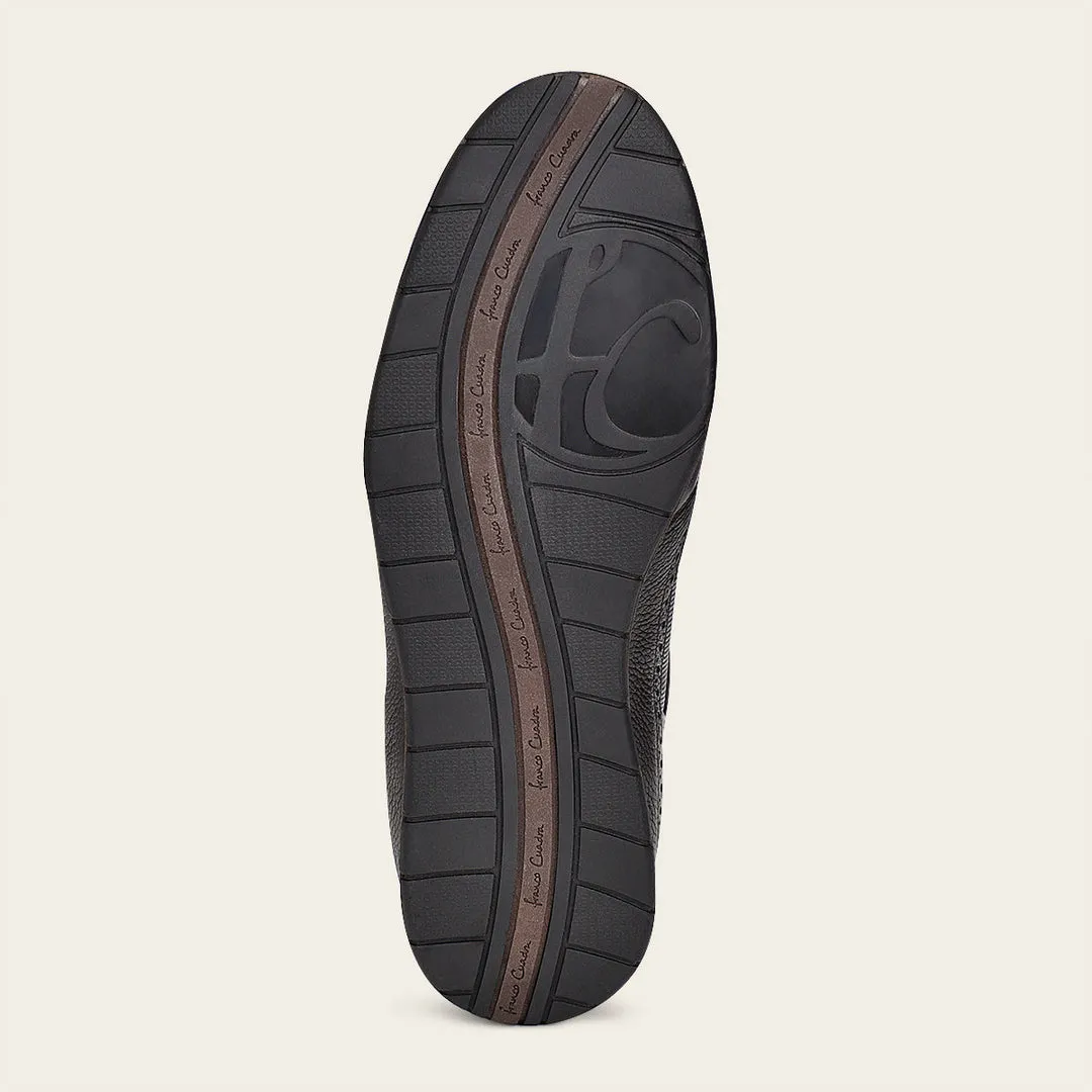 Tenis en piel de pata de avestruz para caballero