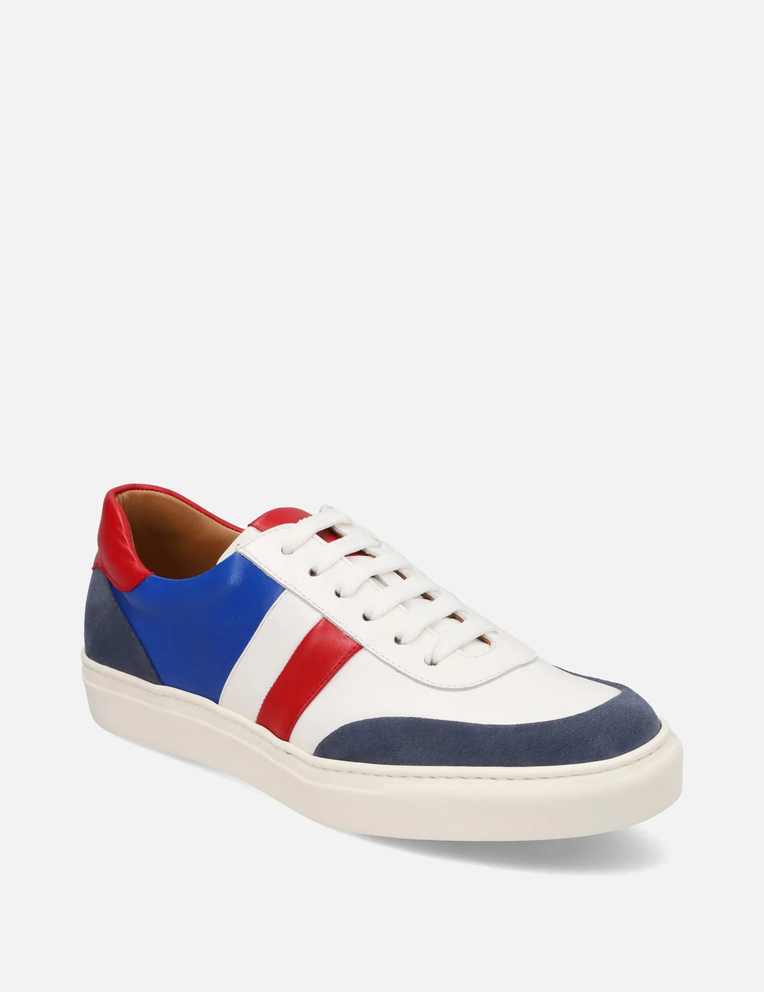 Tenis en piel y ante multicolor