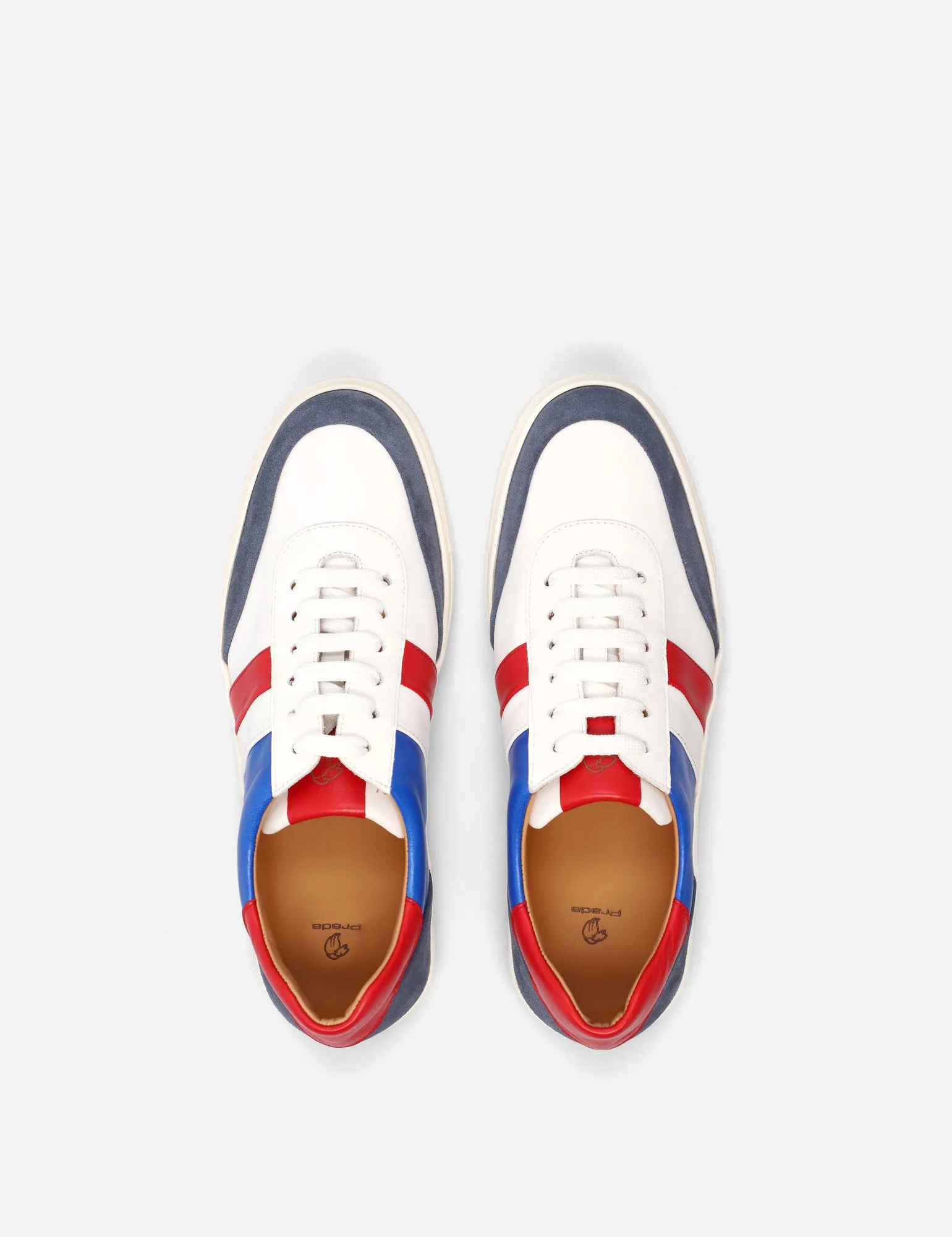 Tenis en piel y ante multicolor