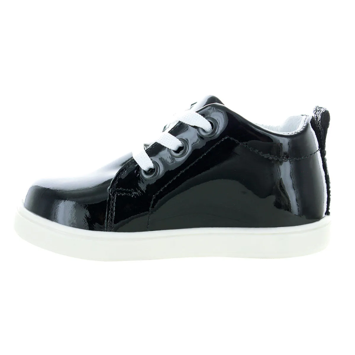 Tenis Karin Para Nia Piel Charol Color Negro