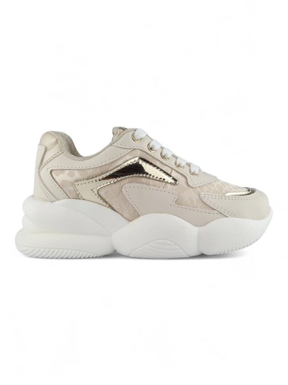 Tenis Niña Fashion Plataforma Champana
