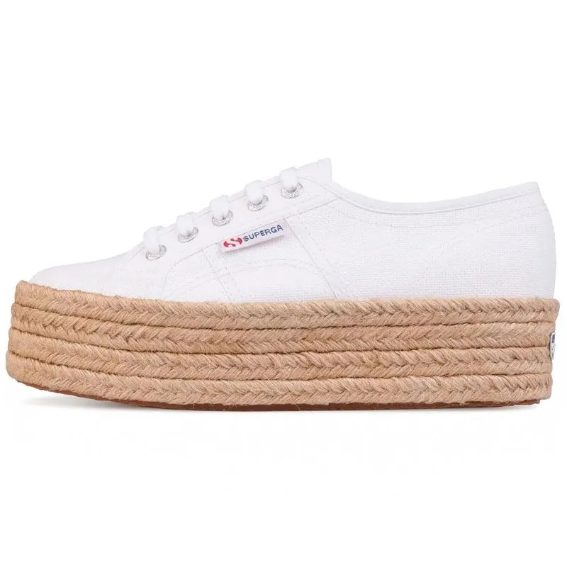 Tenis Plataforma Espadrilla Blancos 2790 Cotropew Mujer