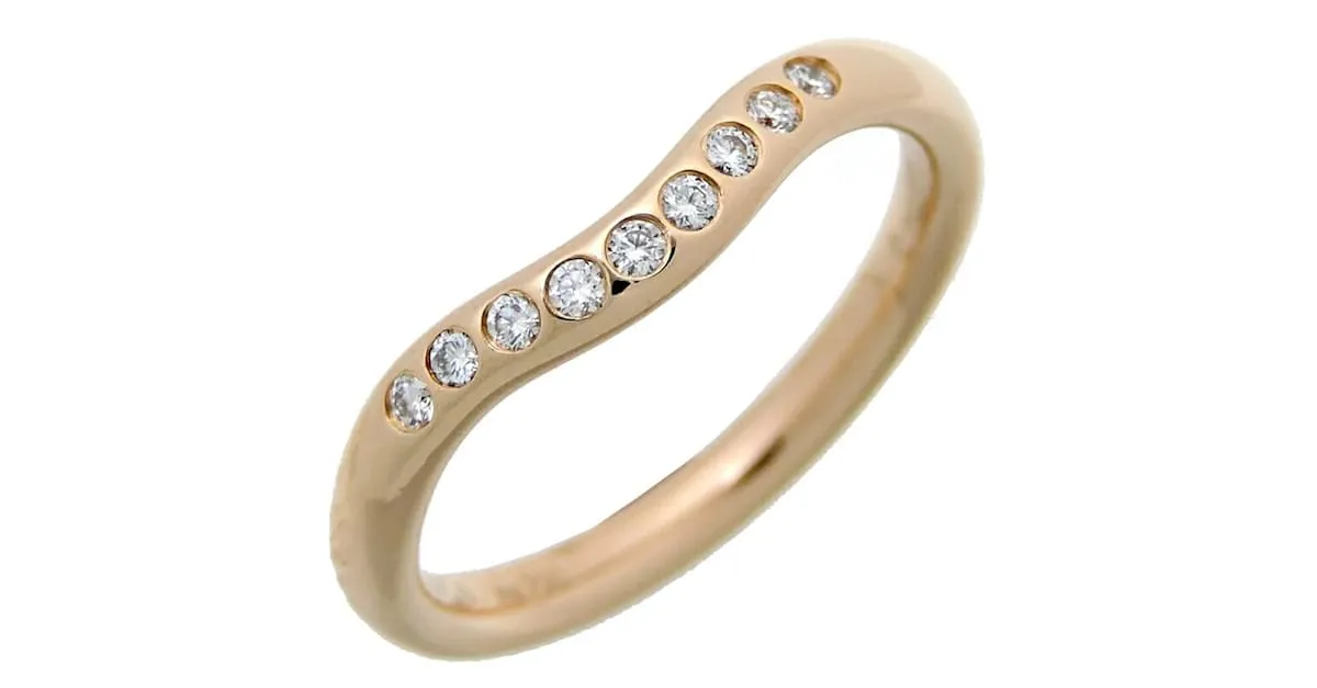 Tiffany & Co Anillo de diamante de banda curva Tiffany Elsa Peretti 