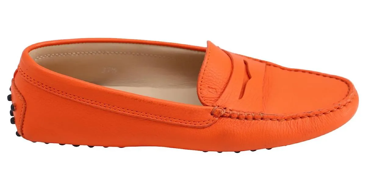Tod's Mocasín Tods Gommino en Piel Naranja 