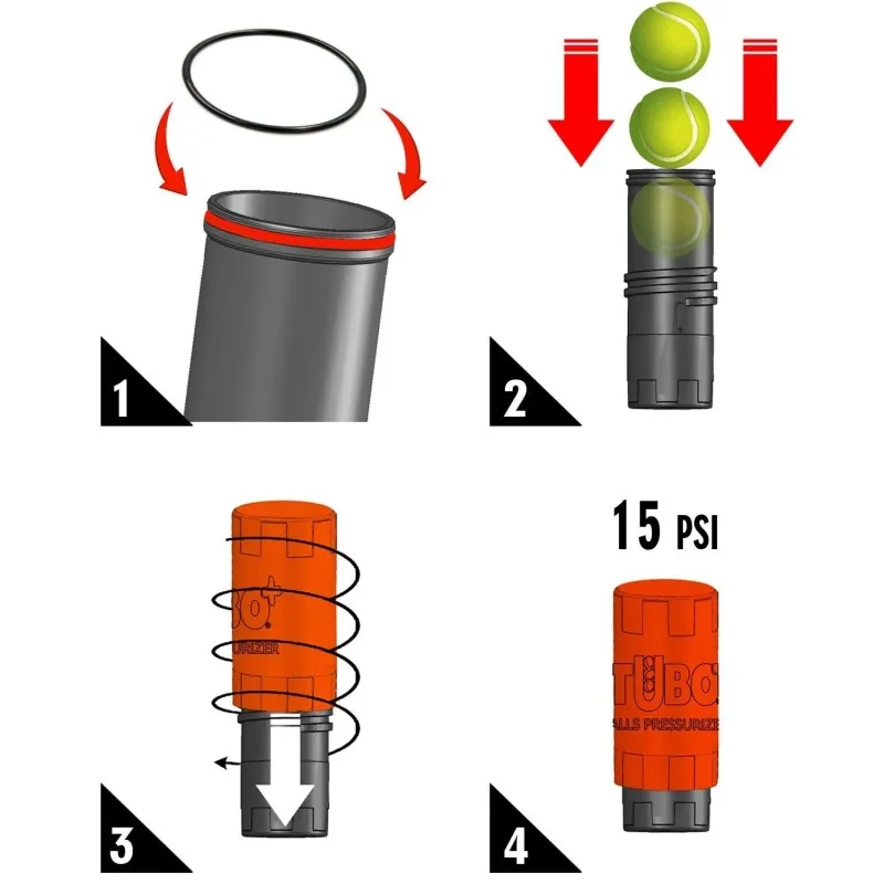 Tubo Presurizador Pelotas Tenis/Padel  3 unidades
