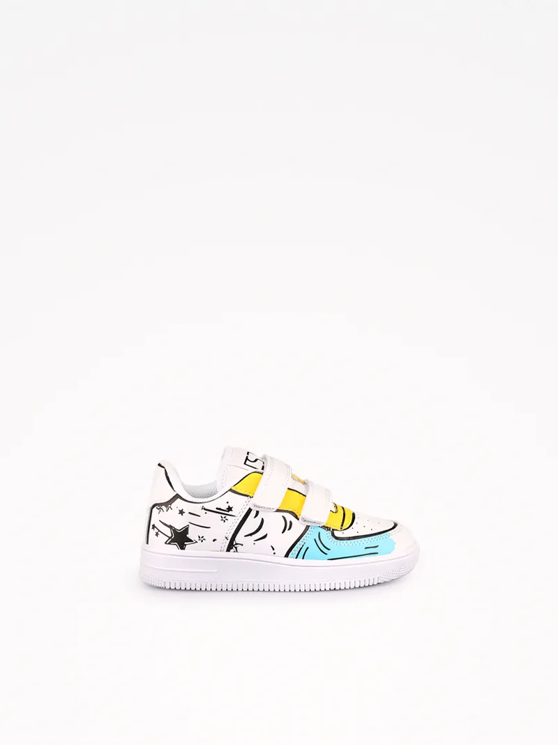 TÉNIS MULTIPEÇA COM DUPLO VELCRO E ESTAMPADOS MULTICOLOR