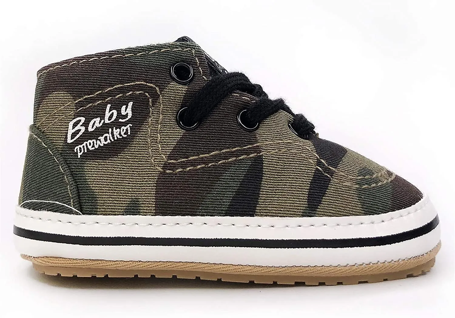 UNISEX BABY BOYS GIRLS HIGHTOP ANKLE SNEAKERS SOFT RUBBER SOLE INFANT CRIB SHOES TODDLER FIRST WALKERS