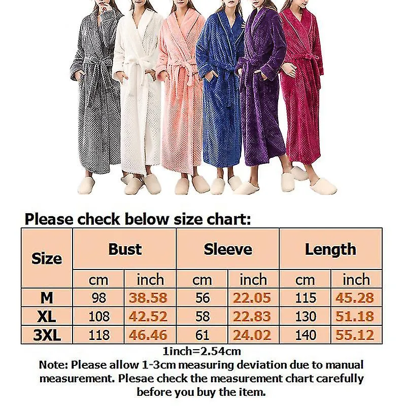 Unisex Plush Bathrobe Winter Warm Couple Pajamas Fashion