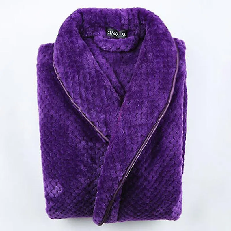 Unisex Plush Bathrobe Winter Warm Couple Pajamas Fashion